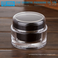 YJ-E50 stable and noble round shape 50g black acrylic jar